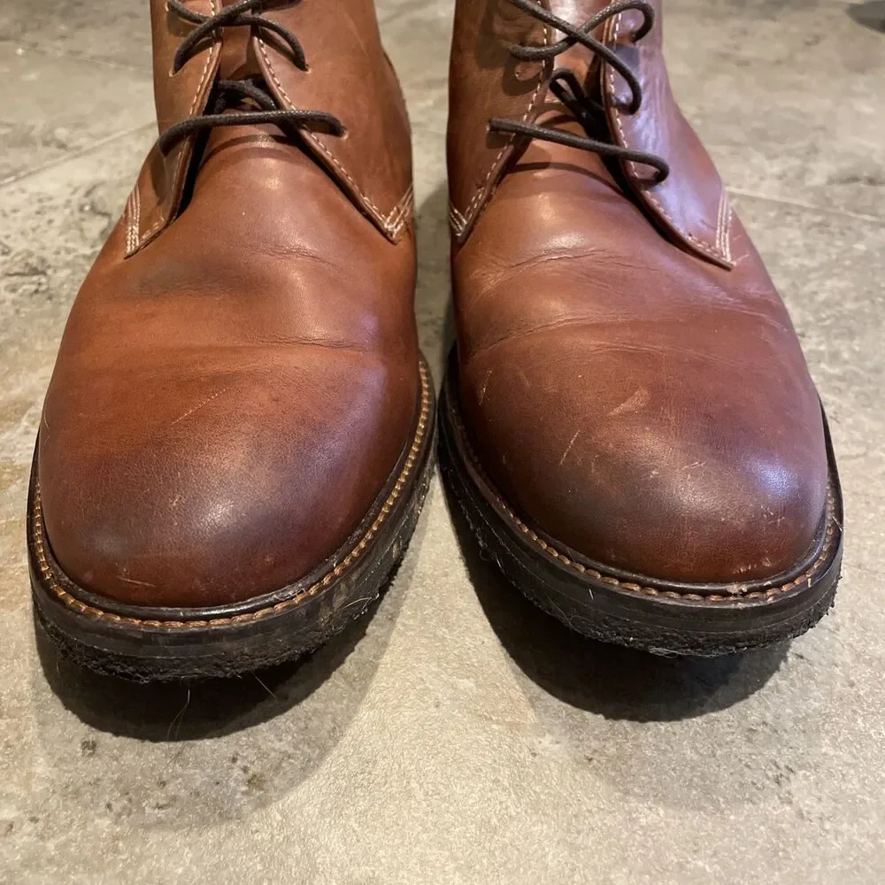 Johnston Murphy Copeland Brown Leather Chukka Boots Shoes Mens Size 10M 25-2022